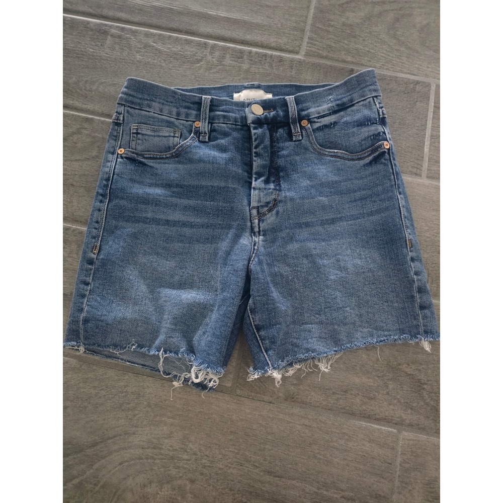Habitual Womens High Rise Raw Hem Denim Shorts Blue Size 27 Medium Wash‎ Cutoffs